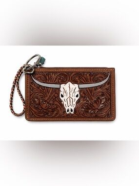 Pride of Prickly Pears Card Holder in Dark Brown by Myra Bag